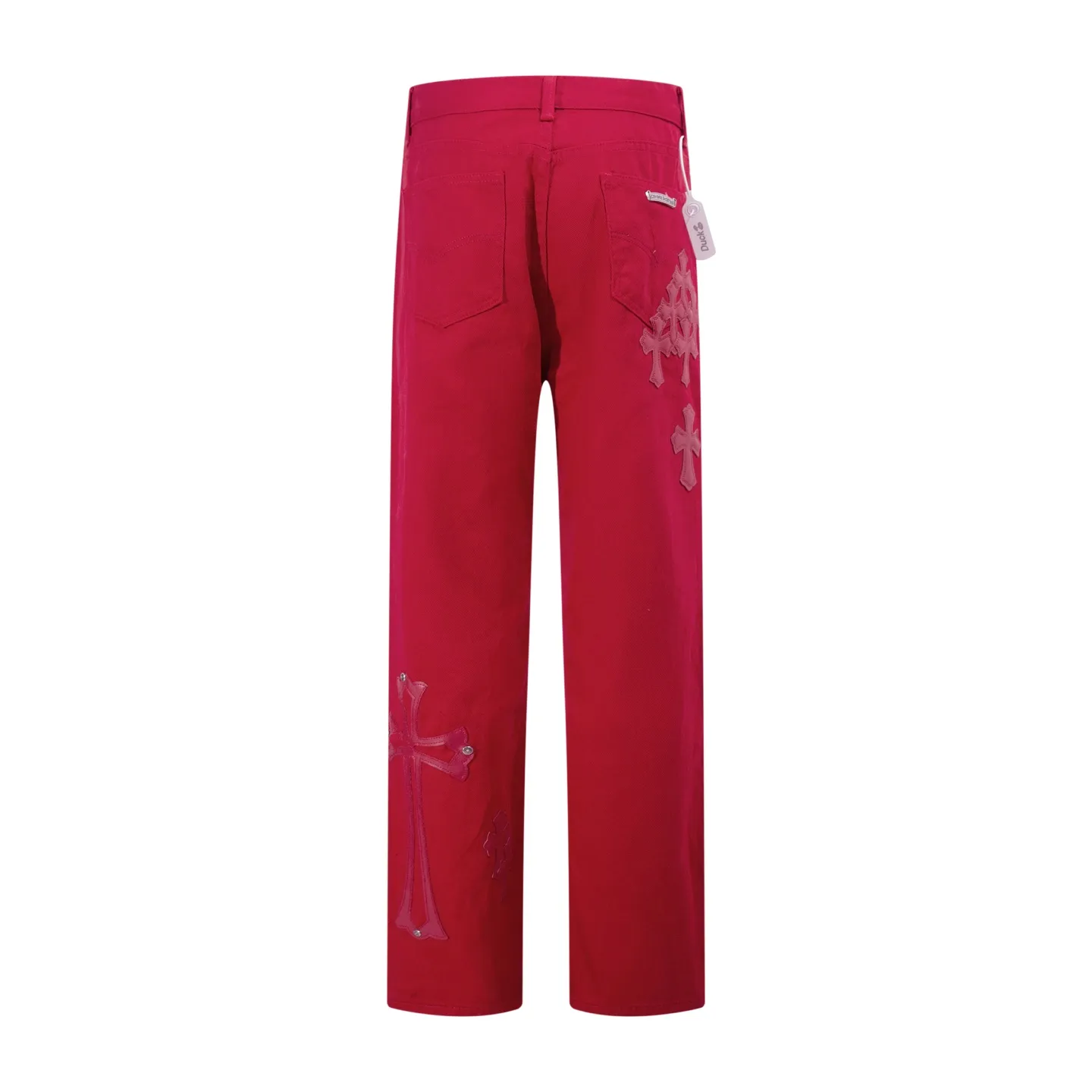 P280 Style number: H91 Croxin & 𝐂𝐡𝐫𝐨𝐦𝐞 𝐇𝐞𝐚𝐫𝐭 ss25 red cow king oversized leather jeans. Styles with different washed textures are very friendly to people with thin legs. The slightly flared version perfectly modifies the leg shape. The timeless and moderate length makes it easy to match and match. It is the basis for various styles and is a must-have in your wardrobe! The fabric is stiff but also makes the upper body soft without losing texture. The washing process is even more perfect. It is a must-have item for everyone! ! ! Washed wheat, hang tag, pants label, three labels complete Color: blue Size: 28-30-32-34